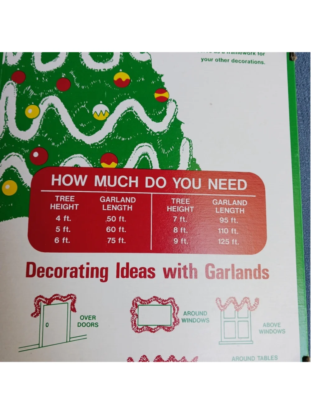 Vtg NOS Rope And Twist Garland 18 Ft 6 Yd Flame Resistance New In Box VHTF